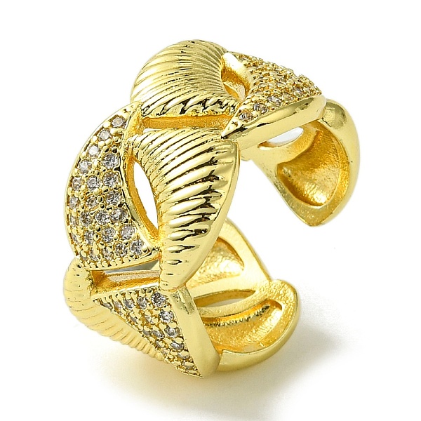 PandaHall Brass Micro Pave Cubic Zirconia Open Cuff Rings, Twist Triangle, Real 16K Gold Plated, US Size 9(18.9mm) Brass+Cubic Zirconia..., Clear
PandaHall Brass Micro Pave Cubic Zirconia Open Cuff Rings, Twist Triangle, Real 16K Gold Plated, US Size 9(18.9mm) Brass+Cubic Zirconia..., Clear