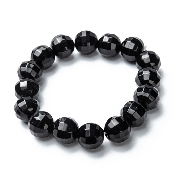 PandaHall Glass Beads Stretch Bracelets, Faceted, Round, Black, Beads: 12mm, Inner Diameter: 1-7/8 inch(4.9cm) Glass Black
PandaHall Glass Beads Stretch Bracelets, Faceted, Round, Black, Beads: 12mm, Inner Diameter: 1-7/8 inch(4.9cm) Glass Black