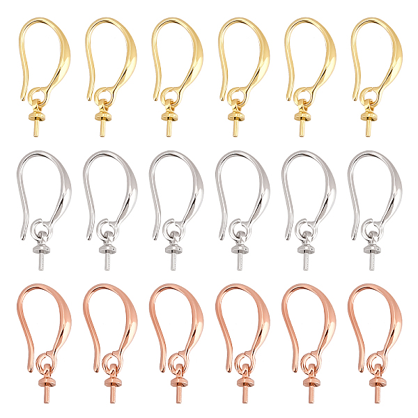 PandaHall SUPERFINDINGS 18Pairs 3 Colors Brass Earring Hooks, with Cup Peg Bail, for Half Drilled Beads, Mixed Color, 20x2.7mm, 20 Gauge...
PandaHall SUPERFINDINGS 18Pairs 3 Colors Brass Earring Hooks, with Cup Peg Bail, for Half Drilled Beads, Mixed Color, 20x2.7mm, 20 Gauge...