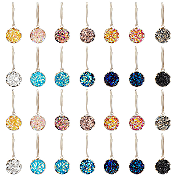 PandaHall Flat Round Resin Zipper Pull Pendants Decoration, with Iron Key Clasp, for Jacket Purse Packbag, Mixed Color, 34mm, 14pcs/set..., Multicolor
PandaHall Flat Round Resin Zipper Pull Pendants Decoration, with Iron Key Clasp, for Jacket Purse Packbag, Mixed Color, 34mm, 14pcs/set..., Multicolor