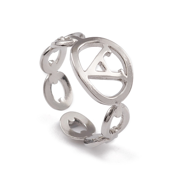 PandaHall 304 Stainless Steel Initial Letter A Open Cuff Rings for Women, Stainless Steel Color, US Size 6(16.5mm) 304 Stainless Steel
PandaHall 304 Stainless Steel Initial Letter A Open Cuff Rings for Women, Stainless Steel Color, US Size 6(16.5mm) 304 Stainless Steel