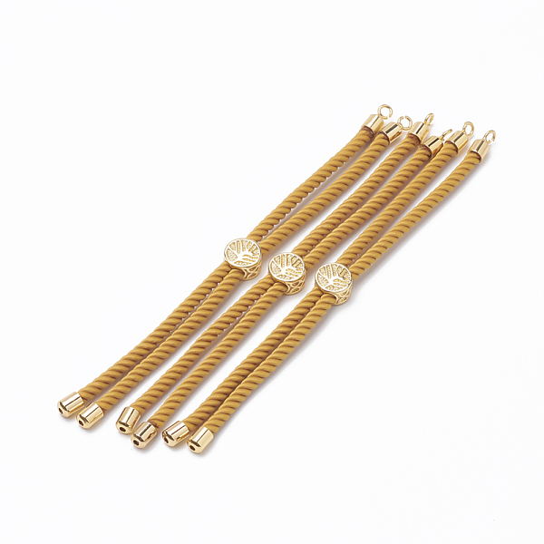 PandaHall Nylon Twisted Cord Bracelet Making, Slider Bracelet Making, with Brass Findings, Golden, Goldenrod, 8.7 inch~9.3 inch..., Gold
PandaHall Nylon Twisted Cord Bracelet Making, Slider Bracelet Making, with Brass Findings, Golden, Goldenrod, 8.7 inch~9.3 inch..., Gold