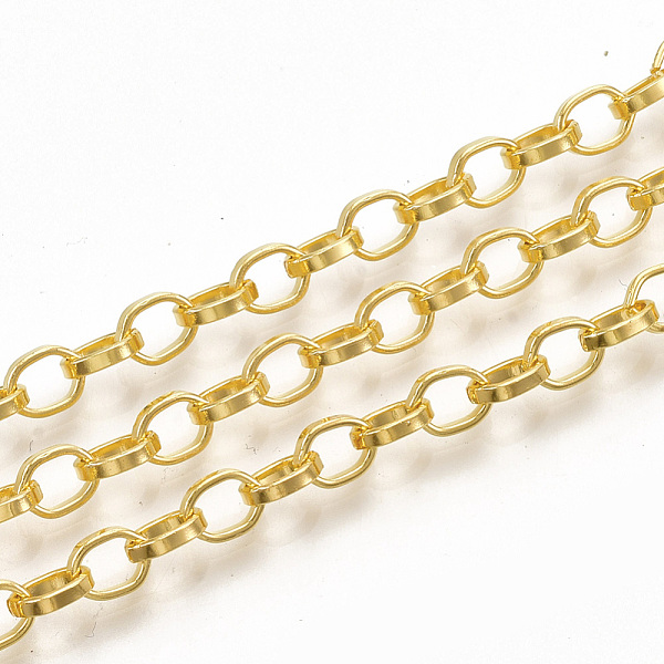 PandaHall Iron Cable Chains, Unwelded, with Spool, Flat Oval, Golden, 5.5x4.3x1.2mm, about 164.04 Feet(50m)/roll Iron
PandaHall Iron Cable Chains, Unwelded, with Spool, Flat Oval, Golden, 5.5x4.3x1.2mm, about 164.04 Feet(50m)/roll Iron
