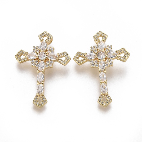 PandaHall Brass Micro Pave Cubic Zirconia Pendants, Cross, Clear, Real 18K Gold Plated, 35.5x25x5mm, Hole: 2x2.8mm Brass+Cubic Zirconia...
PandaHall Brass Micro Pave Cubic Zirconia Pendants, Cross, Clear, Real 18K Gold Plated, 35.5x25x5mm, Hole: 2x2.8mm Brass+Cubic Zirconia...