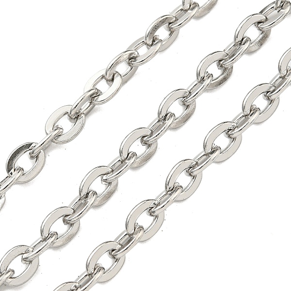 PandaHall 304 Stainless Steel Cable Chains, Unwelded, with Spool, Flat Oval, Stainless Steel Color, 6x5x1.2mm, about 328.08 Feet(100m)/roll...
PandaHall 304 Stainless Steel Cable Chains, Unwelded, with Spool, Flat Oval, Stainless Steel Color, 6x5x1.2mm, about 328.08 Feet(100m)/roll...