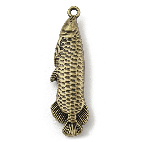 PandaHall Tibetan Style Alloy Pendants, Fish Shape, Antique Bronze, 59x16x9mm, Hole: 3mm Alloy Fish
PandaHall Tibetan Style Alloy Pendants, Fish Shape, Antique Bronze, 59x16x9mm, Hole: 3mm Alloy Fish