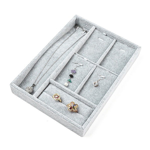 PandaHall 6 Grids Velvet Jewelry Display Stands, Jewelry Organizer Holder for Necklace Rings Pendants Storage, Rectangle, Gainsboro..., Gray
PandaHall 6 Grids Velvet Jewelry Display Stands, Jewelry Organizer Holder for Necklace Rings Pendants Storage, Rectangle, Gainsboro..., Gray