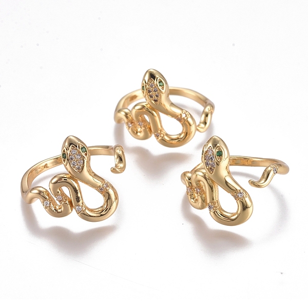 PandaHall Brass Micro Pave Cubic Zirconia Cuff Rings, Open Rings, Long-Lasting Plated, Snake, Golden, Size 7, Inner Diameter: 17mm..., Clear
PandaHall Brass Micro Pave Cubic Zirconia Cuff Rings, Open Rings, Long-Lasting Plated, Snake, Golden, Size 7, Inner Diameter: 17mm..., Clear
