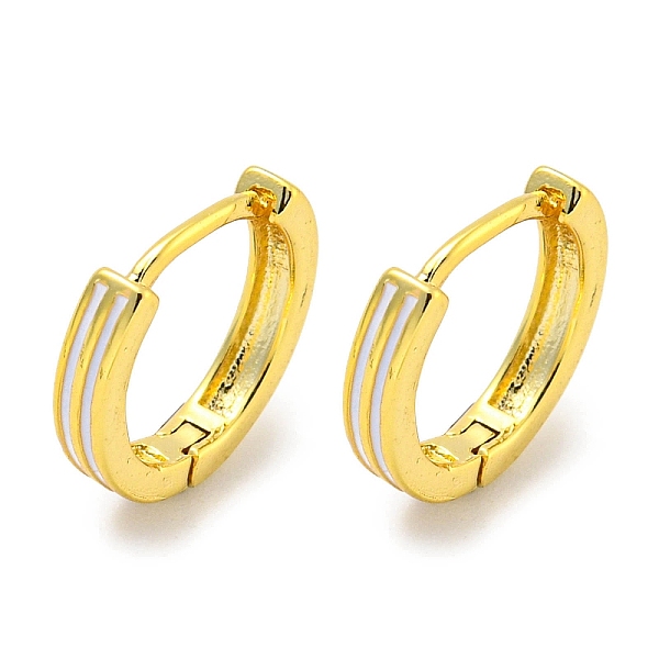 PandaHall Brass Hoop Earrings, with Enamel, Real 18K Gold Plated, 11x2mm Brass Ring
PandaHall Brass Hoop Earrings, with Enamel, Real 18K Gold Plated, 11x2mm Brass Ring