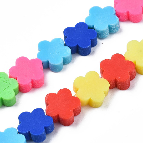 PandaHall Handmade Polymer Clay Bead Strands, Flower, Colorful, 9~10x9~10x4~4.5mm, Hole: 1.6mm, about 36~40pcs/strand, 13.58 inch~14.57 inch..., Multicolor
PandaHall Handmade Polymer Clay Bead Strands, Flower, Colorful, 9~10x9~10x4~4.5mm, Hole: 1.6mm, about 36~40pcs/strand, 13.58 inch~14.57 inch..., Multicolor