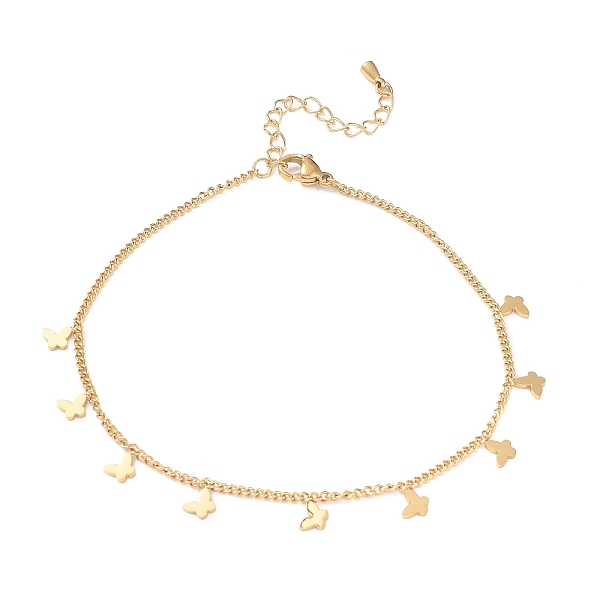 PandaHall Ion Plating(IP) 304 Stainless Steel Butterfly Charm Anklet with Curb Chains for Women , Golden, 10-1/2 inch(26.7cm) Stainless...
PandaHall Ion Plating(IP) 304 Stainless Steel Butterfly Charm Anklet with Curb Chains for Women , Golden, 10-1/2 inch(26.7cm) Stainless...