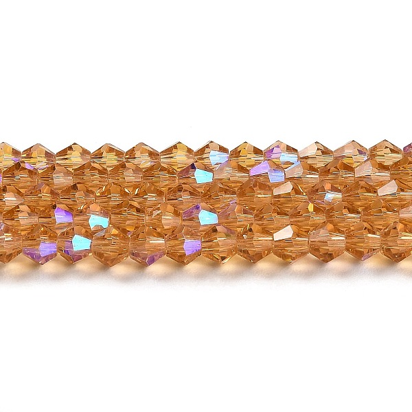 PandaHall Transparent Electroplate Glass Beads Strands, AB Color Plated, Faceted, Bicone, Peru, 4x4mm, Hole: 0.8mm, about 82~85pcs/strand..., Brown
PandaHall Transparent Electroplate Glass Beads Strands, AB Color Plated, Faceted, Bicone, Peru, 4x4mm, Hole: 0.8mm, about 82~85pcs/strand..., Brown