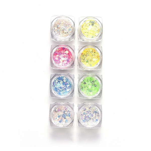 PandaHall Shiny Nail Art Decoration Accessories, with Glitter Powder and Sequins, DIY Sparkly Paillette Tips Nail, Mixed Shapes, Mixed Color..., Multicolor
PandaHall Shiny Nail Art Decoration Accessories, with Glitter Powder and Sequins, DIY Sparkly Paillette Tips Nail, Mixed Shapes, Mixed Color..., Multicolor