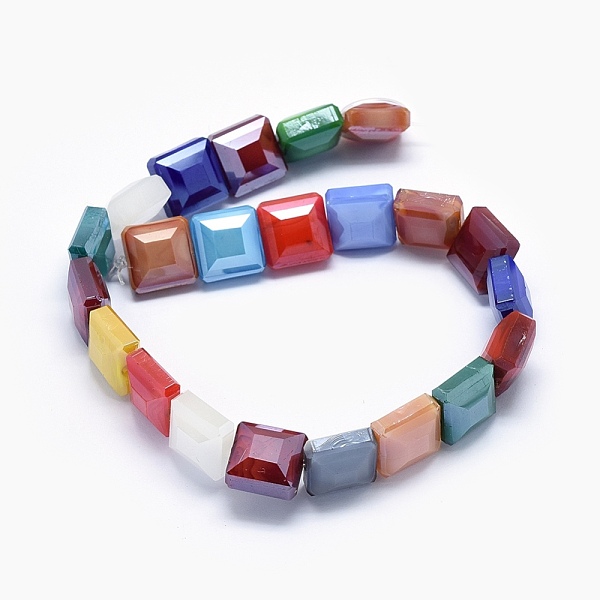 PandaHall Pearl Luster Plated Glass Beads Strands, Faceted Square, Mixed Color, 13x13x7mm, Hole: 1mm, about 22pcs/strand, 11 inch Glass..., Multicolor
PandaHall Pearl Luster Plated Glass Beads Strands, Faceted Square, Mixed Color, 13x13x7mm, Hole: 1mm, about 22pcs/strand, 11 inch Glass..., Multicolor