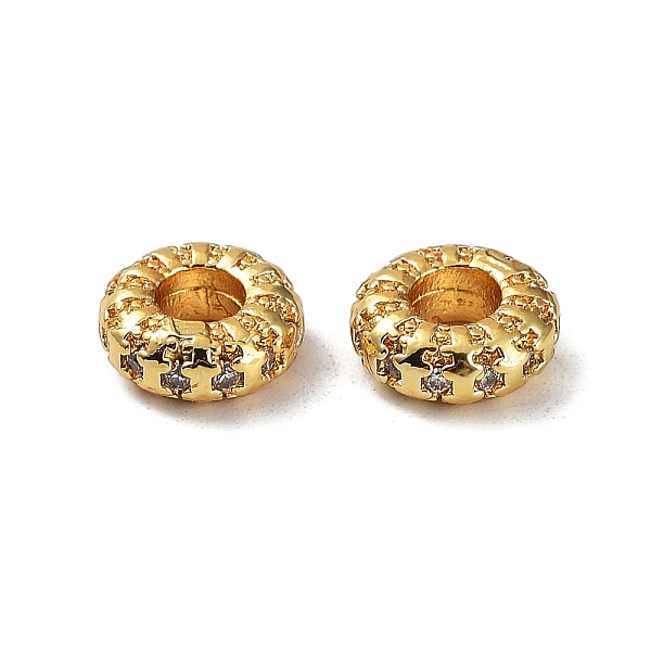PandaHall Rack Plating Brass Micro Pave Cubic Zirconia Beads, Cadmium Free & Lead Free, Long-Lasting Plated, Ring, Golden, 7.5x3mm, Hole..., Clear
PandaHall Rack Plating Brass Micro Pave Cubic Zirconia Beads, Cadmium Free & Lead Free, Long-Lasting Plated, Ring, Golden, 7.5x3mm, Hole..., Clear