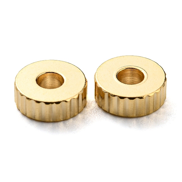PandaHall 201 Stainless Steel Corrugated Beads, Flat Round, Golden, 5x2mm, Hole: 2.2mm 201 Stainless Steel Flat Round
PandaHall 201 Stainless Steel Corrugated Beads, Flat Round, Golden, 5x2mm, Hole: 2.2mm 201 Stainless Steel Flat Round