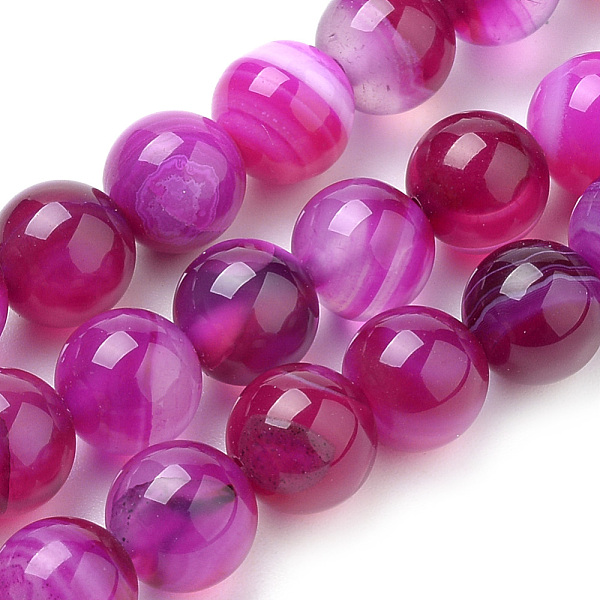 PandaHall Natural Striped Agate/Banded Agate Beads Strands, Dyed, Round, Fuchsia, 6mm, Hole: 1mm, about 63pcs/strand, 14.96 inch Banded..., Pink
PandaHall Natural Striped Agate/Banded Agate Beads Strands, Dyed, Round, Fuchsia, 6mm, Hole: 1mm, about 63pcs/strand, 14.96 inch Banded..., Pink