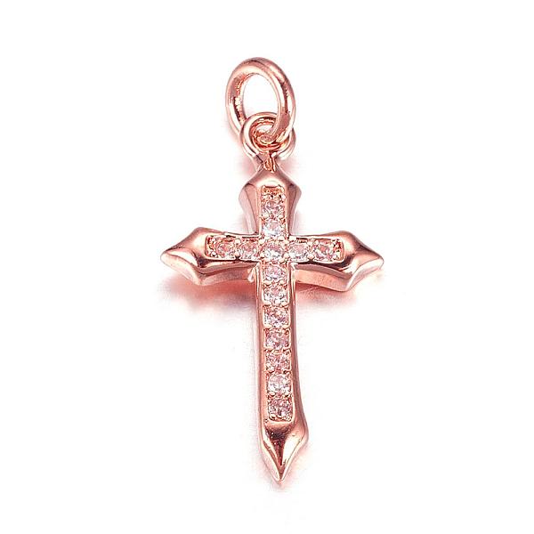 PandaHall Brass Micro Pave Cubic Zirconia Pendants, Cross, Rose Gold, 21x13x2mm, Hole: 3mm Brass+Cubic Zirconia Cross
PandaHall Brass Micro Pave Cubic Zirconia Pendants, Cross, Rose Gold, 21x13x2mm, Hole: 3mm Brass+Cubic Zirconia Cross