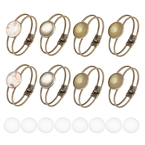 PandaHall 18 Pcs Blank Dome Bangle Making Kit, Including 8 Pcs Flat Round Brass Bangle Setting and 10 Pcs Glass Cabochon, Bezel Tray Blank...
PandaHall 18 Pcs Blank Dome Bangle Making Kit, Including 8 Pcs Flat Round Brass Bangle Setting and 10 Pcs Glass Cabochon, Bezel Tray Blank...