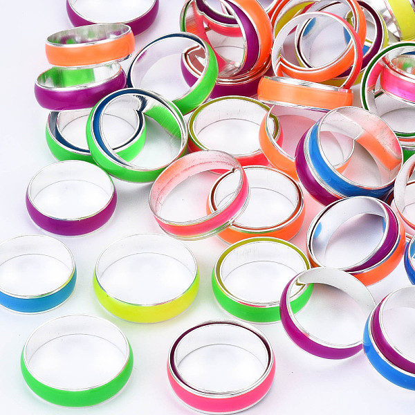 PandaHall Glow in the Dark Luminous Brass Plain Band Finger Ring for Women, Mixed Color, US Size 6 3/4~9 1/4(17.1~19.1mm) Brass Multicolor
PandaHall Glow in the Dark Luminous Brass Plain Band Finger Ring for Women, Mixed Color, US Size 6 3/4~9 1/4(17.1~19.1mm) Brass Multicolor