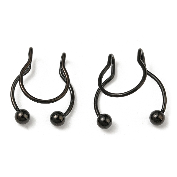 PandaHall 304 Stainless Steel Clip on Nose Rings, Wire Wrap No Piercing Nose Rings, Electrophoresis Black, 15x13x4.5mm 304 Stainless Steel...
PandaHall 304 Stainless Steel Clip on Nose Rings, Wire Wrap No Piercing Nose Rings, Electrophoresis Black, 15x13x4.5mm 304 Stainless Steel...