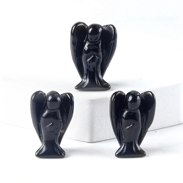 PandaHall Natural Obsidian Carved Healing Angel Figurines, Reiki Energy Stone Display Decorations, 24.5~28x17.5~19.5mm Obsidian Angel &...
PandaHall Natural Obsidian Carved Healing Angel Figurines, Reiki Energy Stone Display Decorations, 24.5~28x17.5~19.5mm Obsidian Angel &...