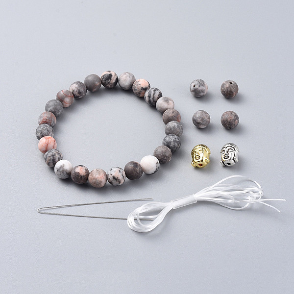 PandaHall Stretch Bracelets, with Natural Zebra Jasper Beads, Buddha Head Alloy Beads and Elastic Fibre Wire, 2 inch(5cm) Zebra Jasper
PandaHall Stretch Bracelets, with Natural Zebra Jasper Beads, Buddha Head Alloy Beads and Elastic Fibre Wire, 2 inch(5cm) Zebra Jasper