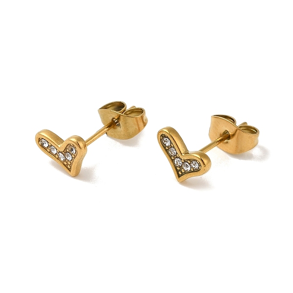 PandaHall 304 Stainless Steel Crystal Rhinestone Stud Earrings for Women, Golden, Heart, 6.5x8mm 304 Stainless Steel Heart Clear
PandaHall 304 Stainless Steel Crystal Rhinestone Stud Earrings for Women, Golden, Heart, 6.5x8mm 304 Stainless Steel Heart Clear