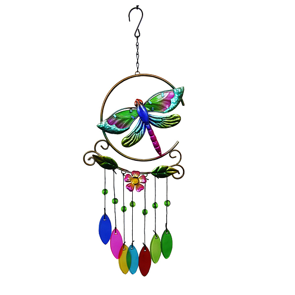 PandaHall Wind Chimes, Glass & Iron Art Pendant Decorations, Dragonfly, 560x200mm Glass Dragonfly
PandaHall Wind Chimes, Glass & Iron Art Pendant Decorations, Dragonfly, 560x200mm Glass Dragonfly