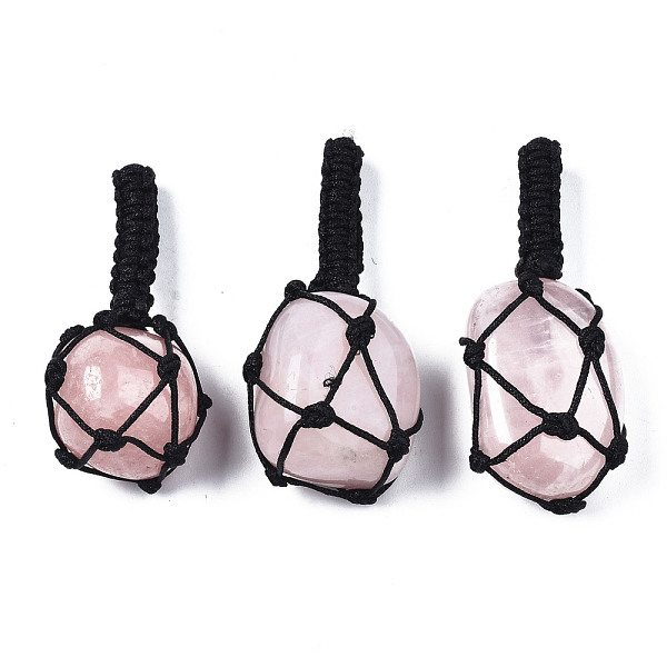 PandaHall Natural Rose Quartz Pendants, with Woven TaiWan Nylon Thread, Nuggets, 40~60x20~27x12~24mm, Hole: 10~16mm Rose Quartz Nuggets
PandaHall Natural Rose Quartz Pendants, with Woven TaiWan Nylon Thread, Nuggets, 40~60x20~27x12~24mm, Hole: 10~16mm Rose Quartz Nuggets