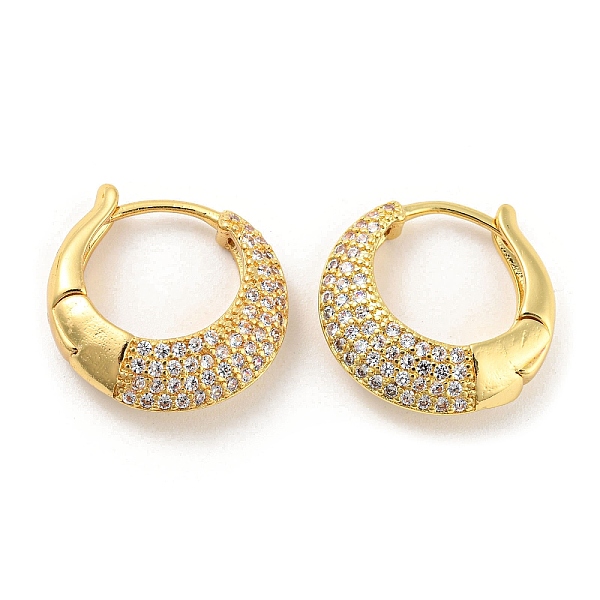 PandaHall Brass Micro Pave Cubic Zirconia Hoop Earrings, Double Horn, Real 16K Gold Plated, 18x6x18.5mm Cubic Zirconia Horn Clear
PandaHall Brass Micro Pave Cubic Zirconia Hoop Earrings, Double Horn, Real 16K Gold Plated, 18x6x18.5mm Cubic Zirconia Horn Clear