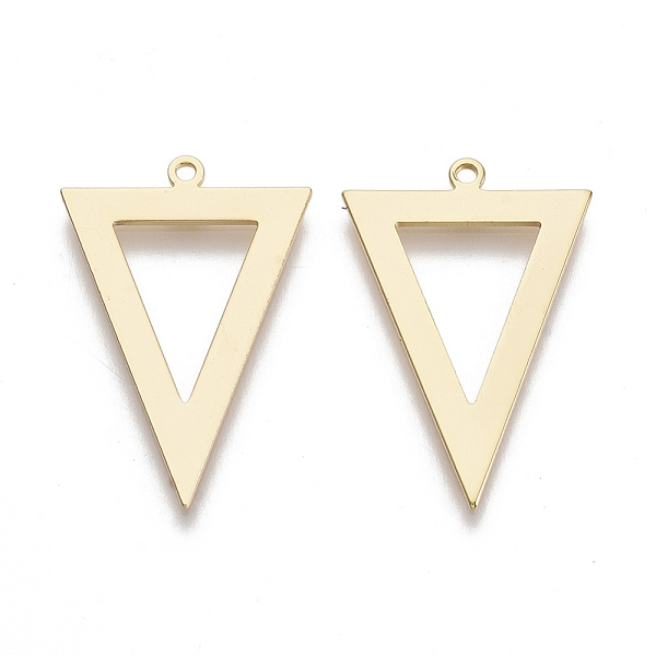 PandaHall Brass Pendants, Nickel Free, Triangle, Real 18K Gold Plated, 28x18x1mm, Hole: 1.2mm Brass Triangle
PandaHall Brass Pendants, Nickel Free, Triangle, Real 18K Gold Plated, 28x18x1mm, Hole: 1.2mm Brass Triangle
