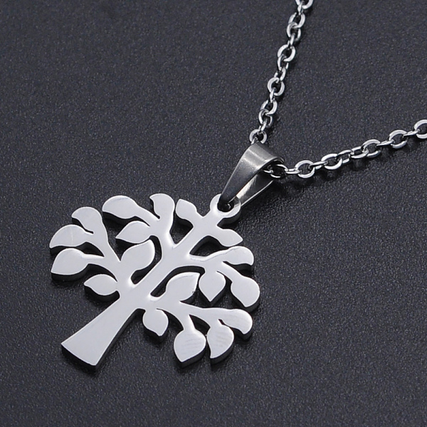 PandaHall 201 Stainless Steel Pendants Necklaces, with Cable Chains and Lobster Claw Clasps, Tree, Stainless Steel Color, 17.71 inch(45cm)...
PandaHall 201 Stainless Steel Pendants Necklaces, with Cable Chains and Lobster Claw Clasps, Tree, Stainless Steel Color, 17.71 inch(45cm)...