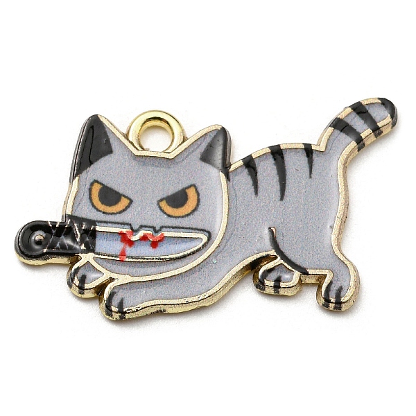 PandaHall Printed Alloy Pendants, with Enamel, Golden, Cadmium Free & Nickel Free & Lead Free, Cat with Knife Shape Charms, Gray...
PandaHall Printed Alloy Pendants, with Enamel, Golden, Cadmium Free & Nickel Free & Lead Free, Cat with Knife Shape Charms, Gray...