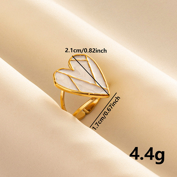 PandaHall Vintage 304 Stainless Steel Enamel Cuff Ring, Heart Wide Band Open Ring for Women, Golden 304 Stainless Steel Heart
PandaHall Vintage 304 Stainless Steel Enamel Cuff Ring, Heart Wide Band Open Ring for Women, Golden 304 Stainless Steel Heart