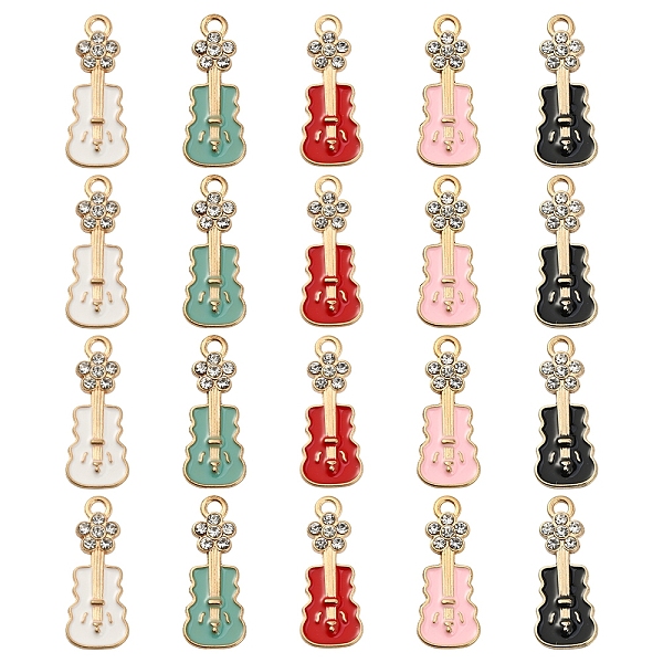 PandaHall 50Pcs 5 Colors Alloy Enamel Pendants, Guitar, Golden, Mixed Color, 22.4x8.7x1.9mm, Hole: 1.9mm, 10pcs/color Alloy+Enamel Musical..., Multicolor
PandaHall 50Pcs 5 Colors Alloy Enamel Pendants, Guitar, Golden, Mixed Color, 22.4x8.7x1.9mm, Hole: 1.9mm, 10pcs/color Alloy+Enamel Musical..., Multicolor