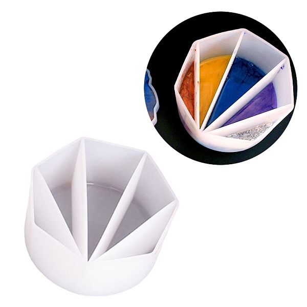 PandaHall Reusable Split Cup for Paint Pouring, Silicone Cups for Resin Mixing, 5 Dividers, White, 101x100x52mm, Inner Diameter...
PandaHall Reusable Split Cup for Paint Pouring, Silicone Cups for Resin Mixing, 5 Dividers, White, 101x100x52mm, Inner Diameter...