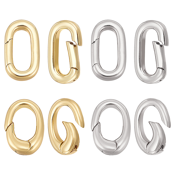 PandaHall BENECREAT 8Pcs 4 Styles Brass Spring Gate Rings, Oval, Cadmium Free & Lead Free, Long-Lasting Plated, Mixed Color, 12~14x8x2.7~3mm...
PandaHall BENECREAT 8Pcs 4 Styles Brass Spring Gate Rings, Oval, Cadmium Free & Lead Free, Long-Lasting Plated, Mixed Color, 12~14x8x2.7~3mm...