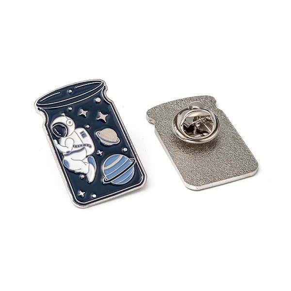 PandaHall Creative Zinc Alloy Brooches, Enamel Lapel Pin, with Iron Butterfly Clutches or Rubber Clutches, Bottle with Spaceman, Platinum..., Blue
PandaHall Creative Zinc Alloy Brooches, Enamel Lapel Pin, with Iron Butterfly Clutches or Rubber Clutches, Bottle with Spaceman, Platinum..., Blue