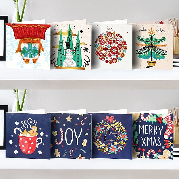 PandaHall Christmas Theme DIY Diamond Painting Greeting Cards Kits, including Resin Rhinestones, Diamond Sticky Pen, Tray Plate and Glue..., Multicolor
PandaHall Christmas Theme DIY Diamond Painting Greeting Cards Kits, including Resin Rhinestones, Diamond Sticky Pen, Tray Plate and Glue..., Multicolor