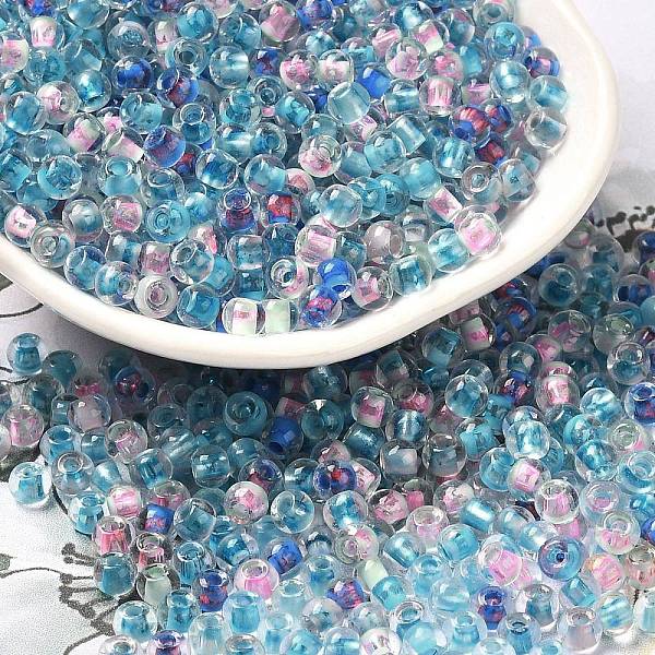 PandaHall Transparent Glass Round Seed Beads, Inside Colours, Round, Sky Blue, 6/0, 4x3mm, Hole: 1.2mm, about 7258pcs/pound Glass
PandaHall Transparent Glass Round Seed Beads, Inside Colours, Round, Sky Blue, 6/0, 4x3mm, Hole: 1.2mm, about 7258pcs/pound Glass