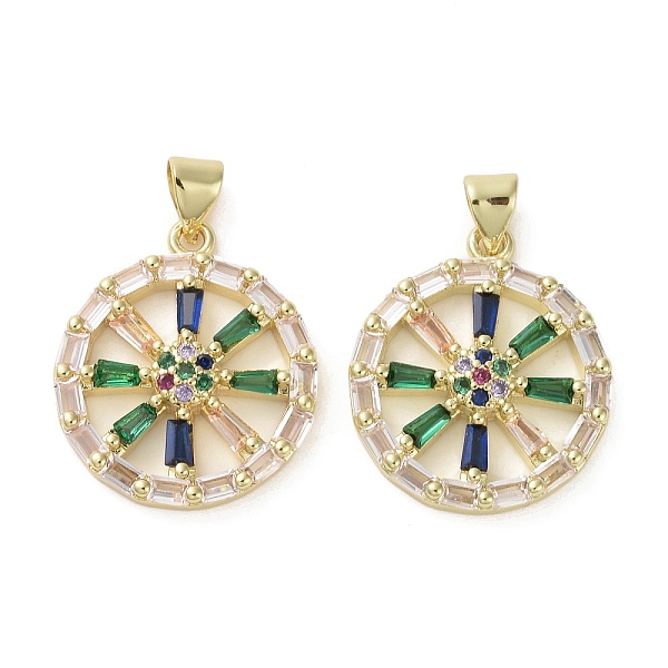 PandaHall Brass Micro Pave Colorful Cubic Zirconia Pendants, Wheel, Real 16K Gold Plated, 22.5x19.5x4mm, Hole: 3.5x3mm Brass+Cubic Zirconia..., Multicolor
PandaHall Brass Micro Pave Colorful Cubic Zirconia Pendants, Wheel, Real 16K Gold Plated, 22.5x19.5x4mm, Hole: 3.5x3mm Brass+Cubic Zirconia..., Multicolor