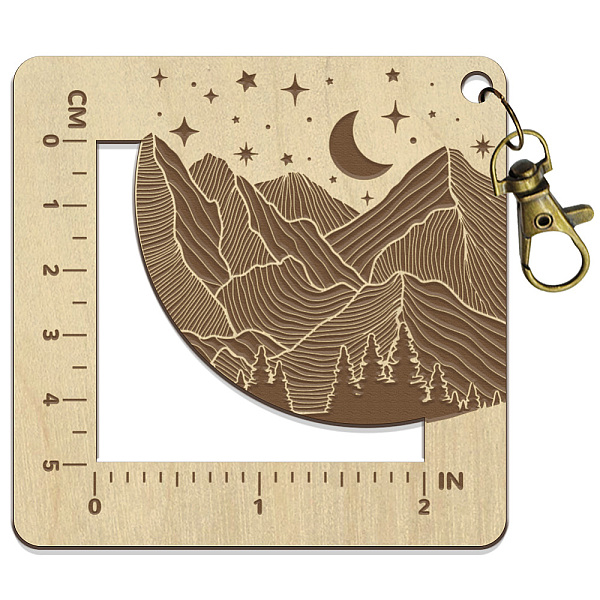 PandaHall Wooden Square Frame Crochet Ruler, Knitting Needle Gauge, Moon, 7.6x7.6x0.5cm, Hole: 5mm Wood Moon
PandaHall Wooden Square Frame Crochet Ruler, Knitting Needle Gauge, Moon, 7.6x7.6x0.5cm, Hole: 5mm Wood Moon