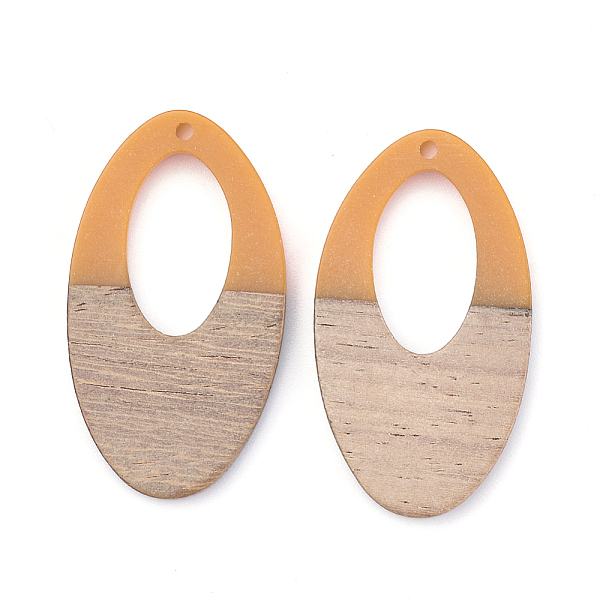 PandaHall Resin & Walnut Wood Pendants, Oval, Sandy Brown, 38x21x4mm, Hole: 1.6mm Resin+Wood Oval Brown
PandaHall Resin & Walnut Wood Pendants, Oval, Sandy Brown, 38x21x4mm, Hole: 1.6mm Resin+Wood Oval Brown