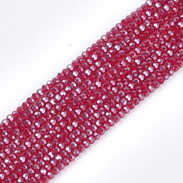 PandaHall Electroplate Glass Bead Strands, Pearl Luster Plated, Faceted(32 Facets), Round, Dark Red, 4mm Glass Round Red
PandaHall Electroplate Glass Bead Strands, Pearl Luster Plated, Faceted(32 Facets), Round, Dark Red, 4mm Glass Round Red
