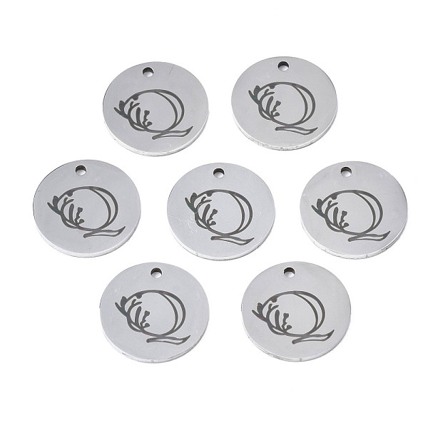 PandaHall 304 Stainless Steel Charms, Laser Cut, Designed Letter Engraved, Flat Round, Stainless Steel Color, Letter.Q, 14x1mm, Hole: 1.2mm...
PandaHall 304 Stainless Steel Charms, Laser Cut, Designed Letter Engraved, Flat Round, Stainless Steel Color, Letter.Q, 14x1mm, Hole: 1.2mm...
