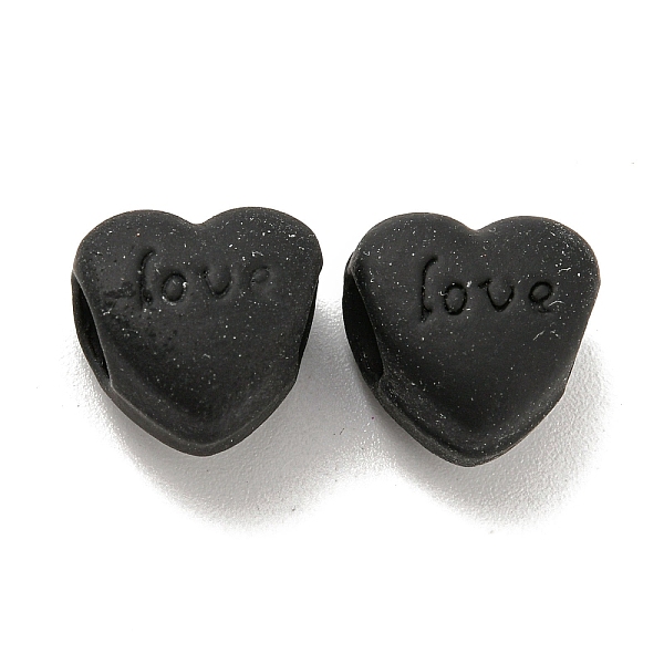 PandaHall Spray Painted Alloy European Beads, Rubberized Style, Large Hole Beads, Heart with Word Love, Black, 11x11.5x8mm, Hole: 4.5mm...
PandaHall Spray Painted Alloy European Beads, Rubberized Style, Large Hole Beads, Heart with Word Love, Black, 11x11.5x8mm, Hole: 4.5mm...