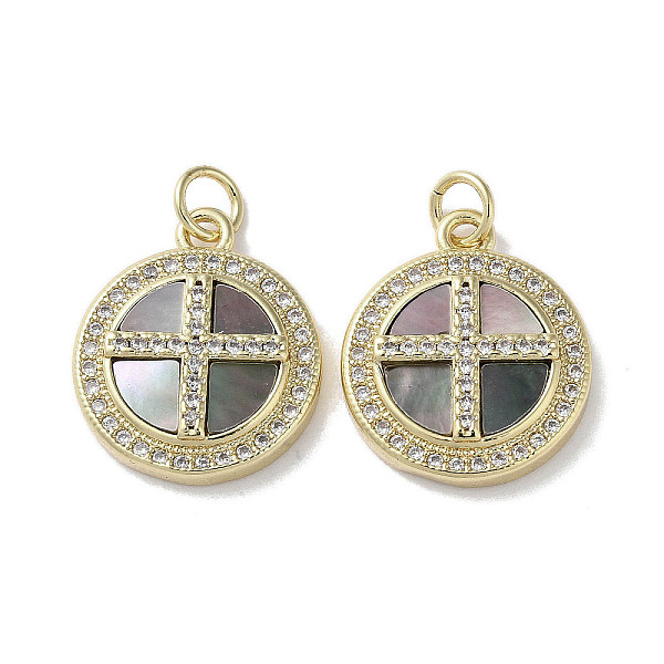 PandaHall Brass Micro Pave Clear Cubic Zirconia Cross Pendants, Natural Black Lip Shell Flat Round Charms with Jump Rings, Real 18K Gold...
PandaHall Brass Micro Pave Clear Cubic Zirconia Cross Pendants, Natural Black Lip Shell Flat Round Charms with Jump Rings, Real 18K Gold...