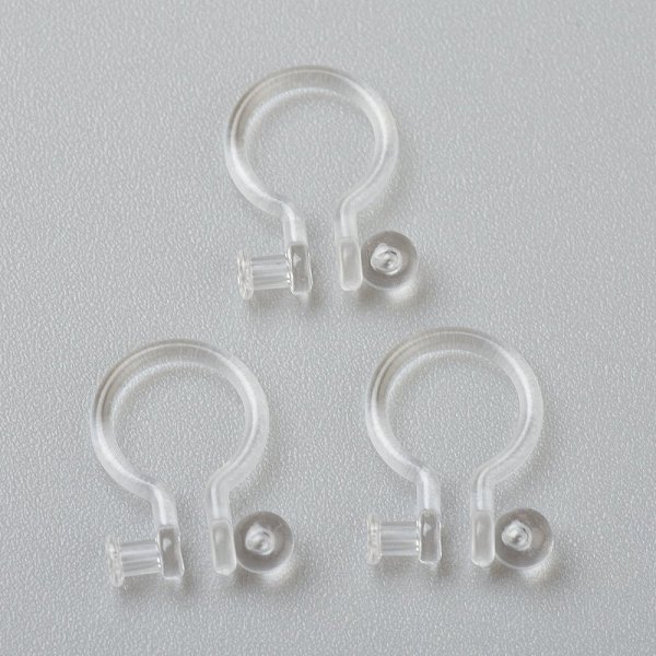 PandaHall Plastic Clip-on Earring Findings, for Non-pierced Ears, Clear, 12.5x8x1.2mm, Hole: 0.7mm Plastic Clear
PandaHall Plastic Clip-on Earring Findings, for Non-pierced Ears, Clear, 12.5x8x1.2mm, Hole: 0.7mm Plastic Clear