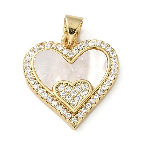 PandaHall Brass Micro Pave Cubic Zirconia Pendants, with Shell, Heart, Real 18K Gold Plated, 18.5x17.5x3mm, Hole: 3.4mm Brass+Cubic..., Clear
PandaHall Brass Micro Pave Cubic Zirconia Pendants, with Shell, Heart, Real 18K Gold Plated, 18.5x17.5x3mm, Hole: 3.4mm Brass+Cubic..., Clear